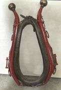 Leather Antique Horse Collar + Metal & Brass Hames