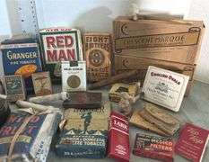 Old Gold Straight Cigarettes, Omar Tobacco Container, Red Man Tobacco & Many Other Tobacco Items