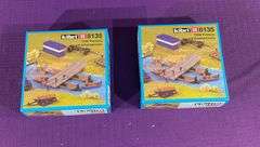 Pair of Kibri 8135 HO Scale Model Kit  of "THW Pontons mit Arbeitsbrücke”