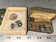 Quill Box & Variety of Cufflinks
