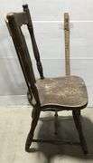 4’x25” HD Wood Dining Table and One Antique Dark Wood Chair