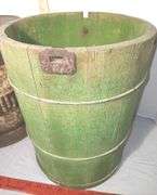 Old-Fashioned Hand-Crank Ice Cream Maker and Quaker Metal Tin