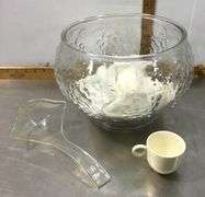 Punch Bowl, Ladle & Cups and PYREX Baking Dish