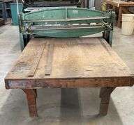 Peck, Sto & Wilcox Model 152-P 52'' Electric Tin Shear W/ Extra Blades & Outfeed Table