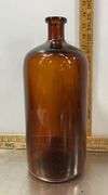 Vintage Large Brown Glass Elixir Bottle
