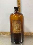 Vintage Large Brown Lactated Pepsin Elixir Bottle