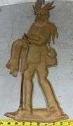 21" Tall Cast Metal Native American Wall Art