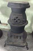 N. Manchester Cast Iron Pot Belly Stove 30.5”T X 16"W X 22”D