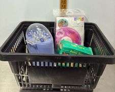 Plastic Basket, Garment Steamer, Butter Warmers, New Years Party Kit & More