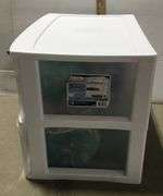 2-Drawer Sterilite Storage With White String Lights - Some Lights Have Power When Plugged In