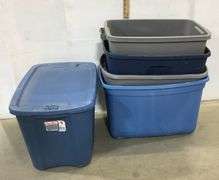 5 Large Totes with One Lid