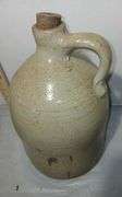 Salt Glazed Stoneware Jug & Stoneware Crock w/ Locking Lid