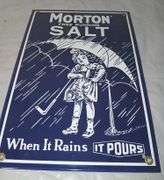Morton Salt Metal Advertising Sign (12"×8")