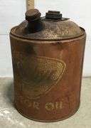 Vintage 5 Gallon Zephyr Motor Oil Can