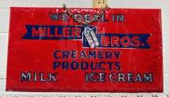 Miller Brothers Creamery Sign From Mount Clemens Michigan