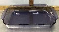 Cake Plate With Cover, 2 Glass Bread Pans and Baking Dish