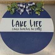 Lake Life Door Hanging Sign