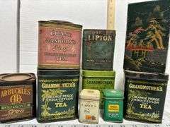 Assortment of Vintage Tea Tins