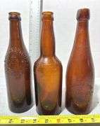 Three Amber Bottles from MT. Clemens Michigan Brewery