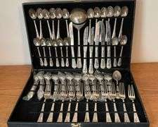 50 Pc. Silver Plated Flatware Set