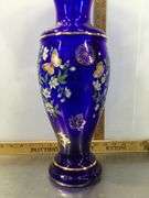 Norleans Bohemian Style Cobalt Blue Tall Vase