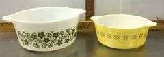 2 PYREX Dishes, Spring Blossom & Town and Country Yellow
