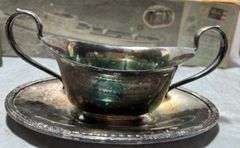 Copper Ladle, Silver Plated Gravy Boat, 1962 N/S Savannah Model & Virga Doll