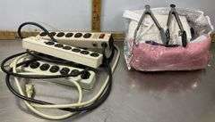 Power Strips, Rags, Sea Horse, Frame Holders, Tongs & Wooden Boat Bowl