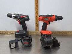 3 Drills with Batteries and Chargers