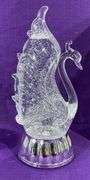 11” Cracker Barrel Swan Glitter Globe