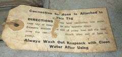 Galvanized Standard Knapsack by the Standard Stamping Co in Marysville Ohio