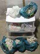 2-Drawer Sterilite Storage With White String Lights - Some Lights Have Power When Plugged In