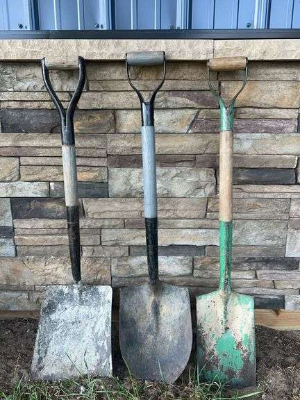 Assorted Wooden Handled Shovels