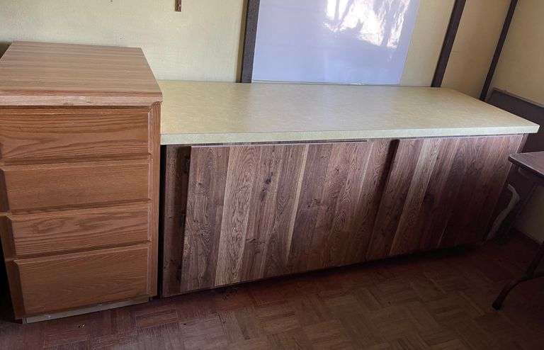 35” tall Cabinet (18” wide x24” deep) & 70” long Cabinet w/ Doors (30” tall & 24” deep)