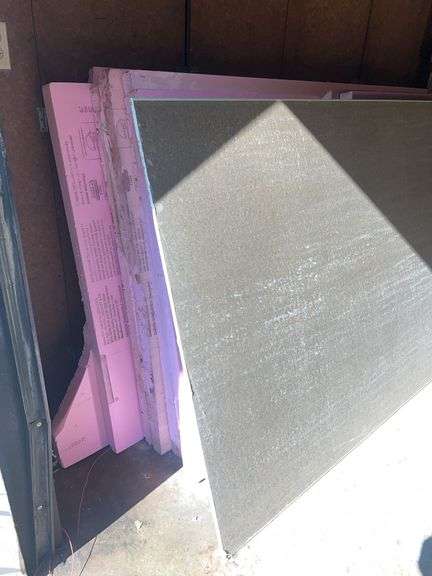 Huge Assortment of Various Sized 2” Insulation Foam & Full Sheet of Drywall
