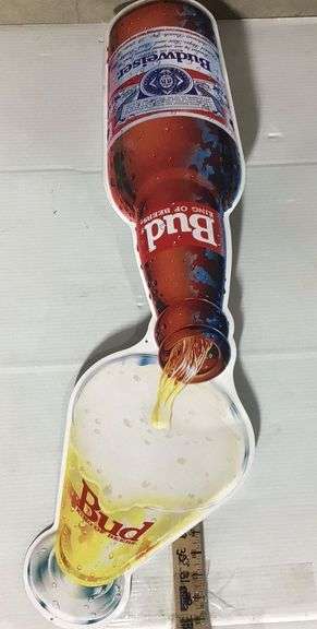 Metal Budweiser Sign