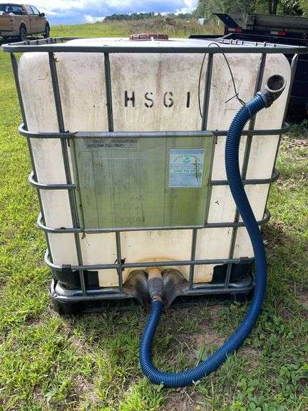 Approx. 300 Gallon Tank w/ Steel Pallet (used to water garden)