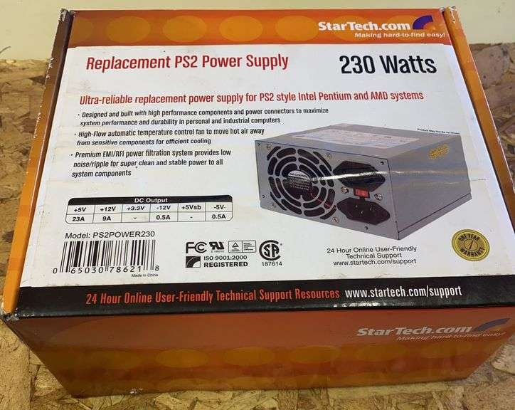 StarTech Power Supply 230 Watt. (New in Box)