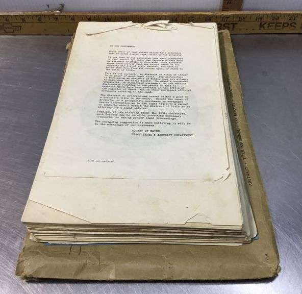 Wayne County Tract Index & Abstract Company Plat & Title Book