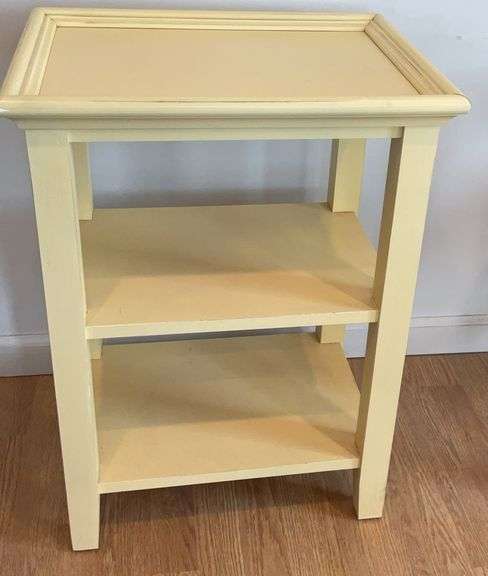 Wood Side Table 27”Tx20”Lx20”W
