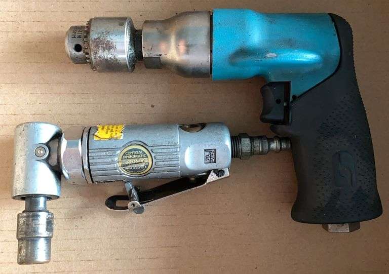 DYNAGRADE Air Drill #52832, Central Pneumatic Angle Die Grinder.
