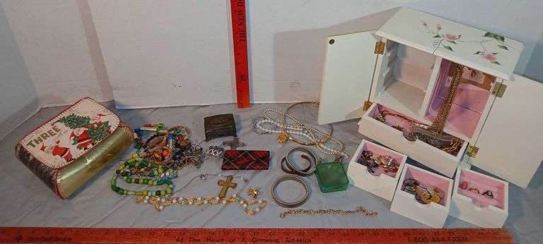 Costume Jewelry & Jewelry Box