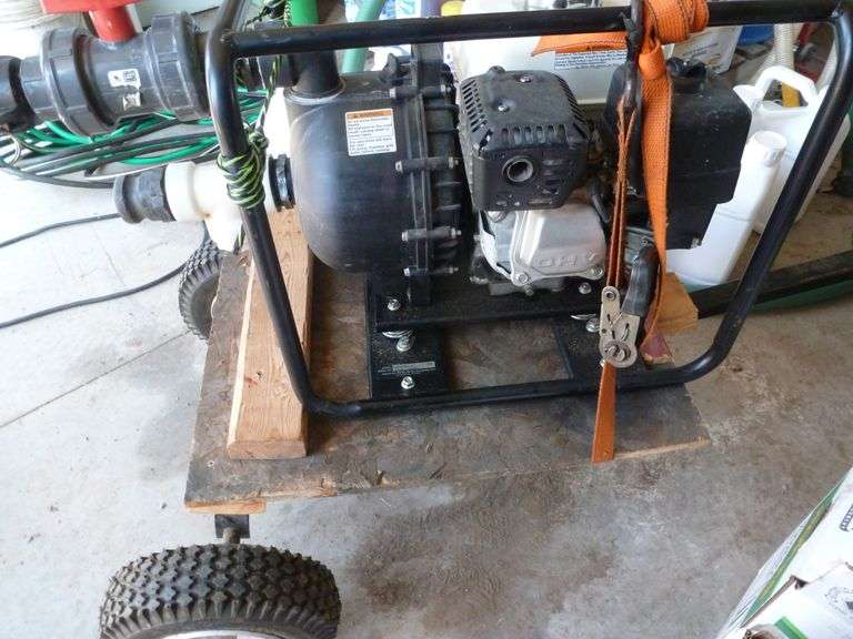 Honda GX160 Transfer Pump on cart
