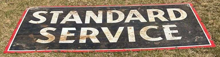 4'Tx8'L Standard Service Single Sided Porcelain Enamel Sign