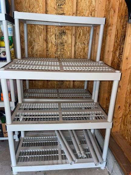 Two Shelving Units (57”x36”x18” & 39”x36”x18”)