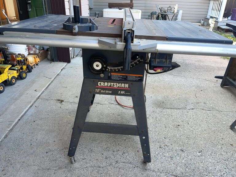 Craftsman XR-2412 10” Belt Drive 3 HP Table Saw- has power