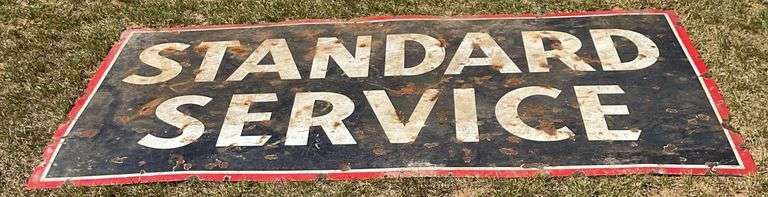 4'Tx8'L Standard Service Single Sided Porcelain Enamel Sign