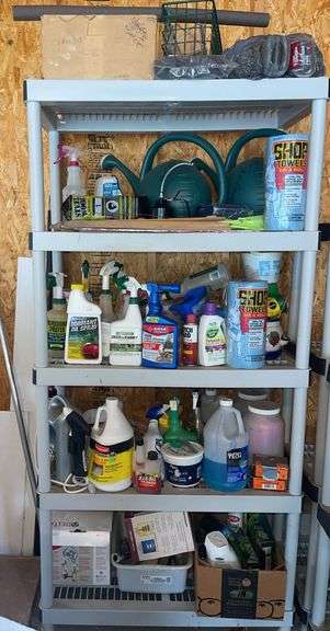 Shelving Unit- 6’x3’x18” + Garage Chemical & Items Clean Out