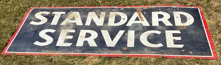 4'Tx8'L Standard Service Single Sided Porcelain Enamel Sign