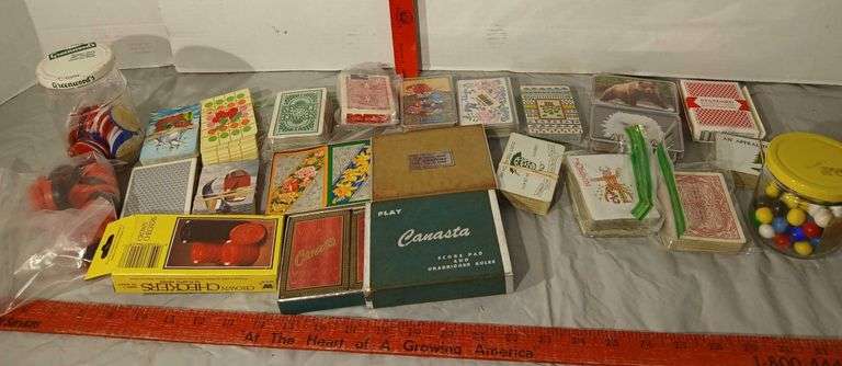 Poker Chips, Decks of Cards & Marbles
